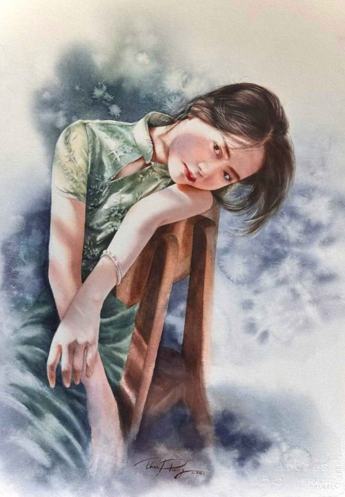Anne Wang - Quà Tặng Tranh Nghệ Thuật Màu Nước Họa Sĩ Phương Thảo