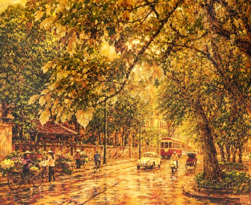 Bóng Xưa - Tranh Sơn Mài Nghệ Thuật Của Họa Sĩ Nguyễn Hồng Giang