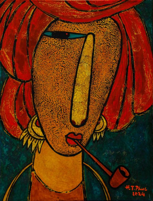 Chân Dung Dân Tộc I - Tranh Sơn Mài Hiện Đai Của Họa Sĩ HT Phúc