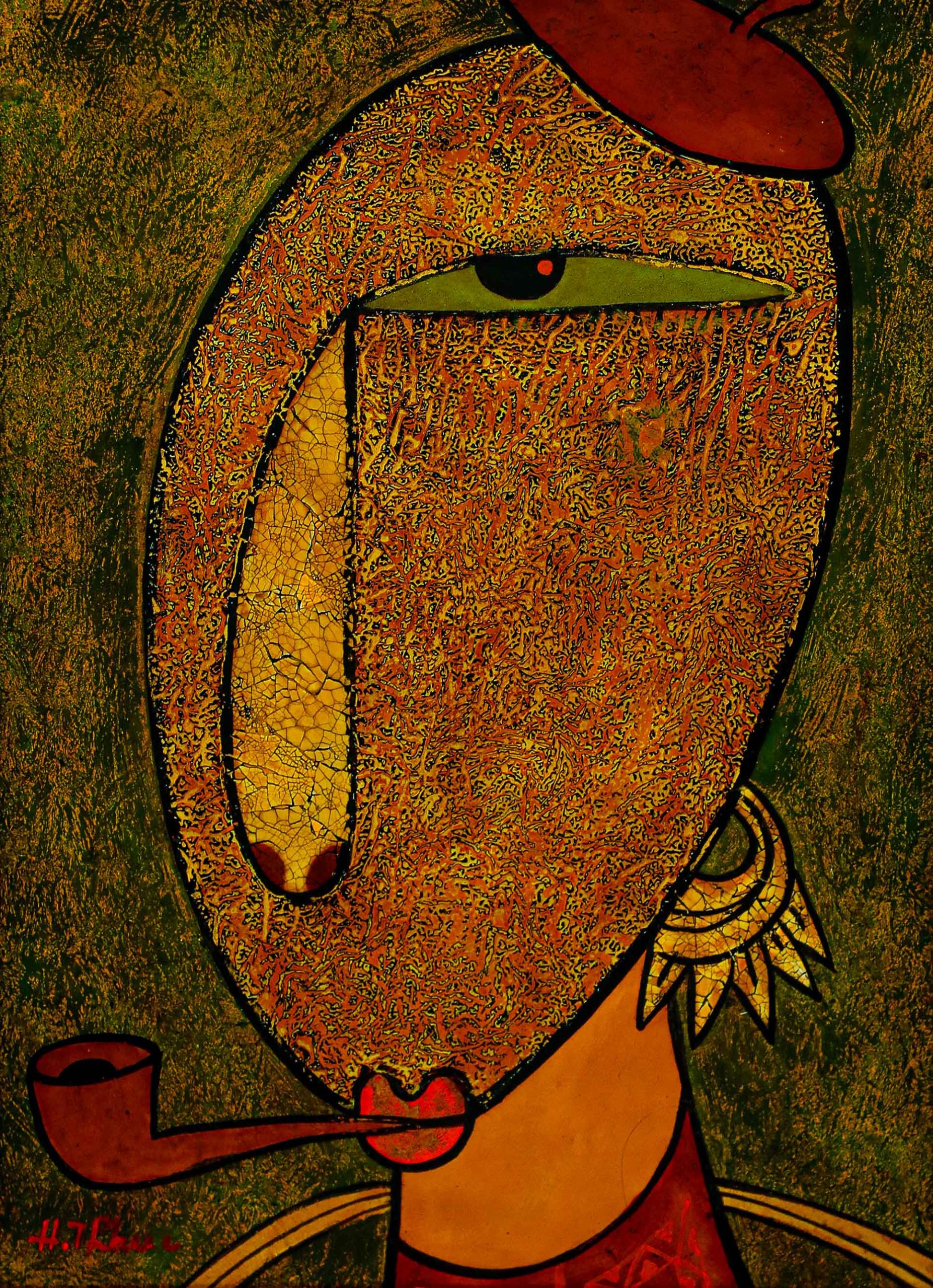 Chân Dung Dân Tộc IV - Tranh Sơn Mài Hiện Đai Của Họa Sĩ HT Phúc Chân Dung Dân Tộc IV - Tranh Sơn Mài Hiện Đai Của Họa Sĩ HT Phúc