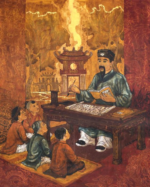 Đạo Học - Tranh Sơn Mài Nghệ Thuật Của Họa Sĩ Ngô Bá Công