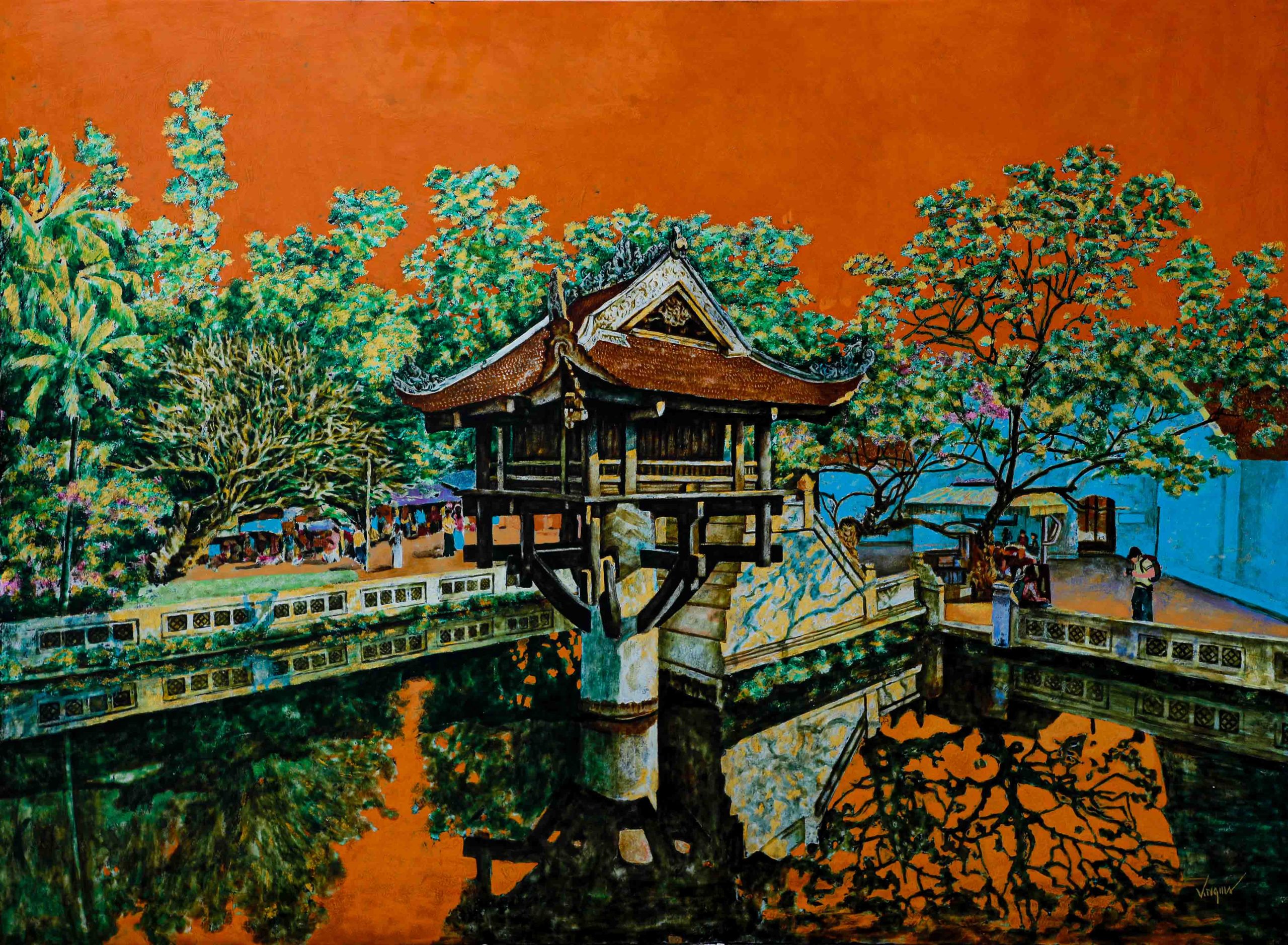 Diên Hựu Tự - Tranh Sơn Mài của Họa Sĩ Nguyễn Văn Nghĩa Diên Hựu Tự - Tranh Sơn Mài của Họa Sĩ Nguyễn Văn Nghĩa