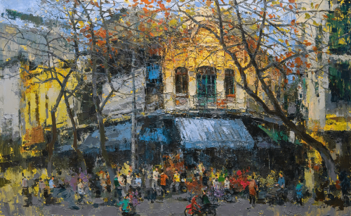 Hà Nội Mùa Thu - Tranh Sơn Dầu Của Họa Sĩ Phạm Hoàng Minh