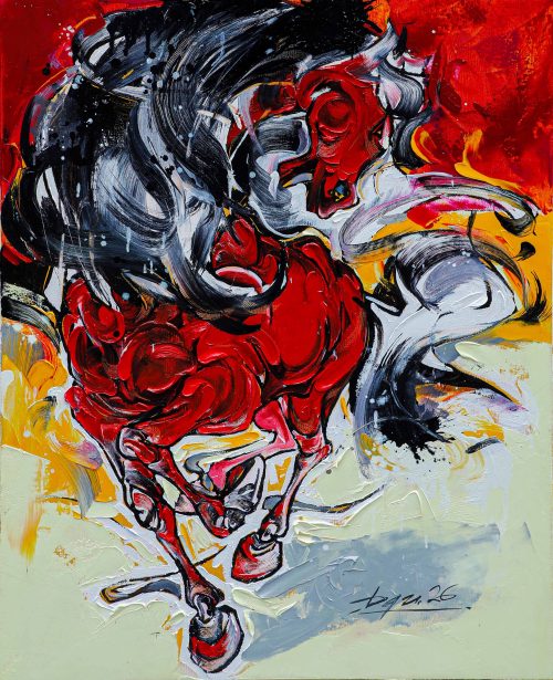 Hồng Phong II - Tranh sơn dầu độc bản của Hoạ sĩ Lã Bá Quân