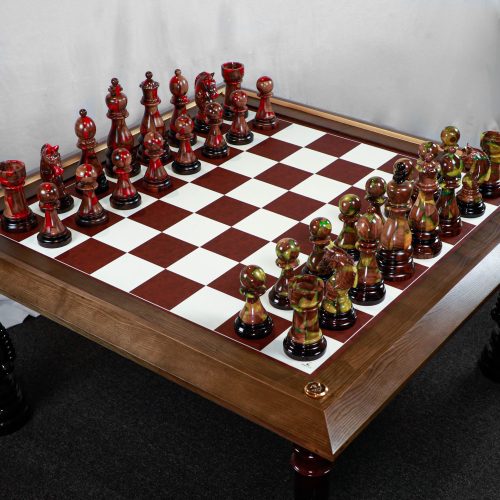 Bộ Cờ Vua Khổng Lồ Đỏ Đậm - Xanh Lá Vàng