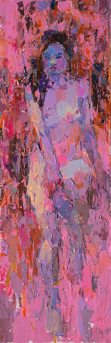 Khỏa Thân Đỏ IV - Tranh Sơn Dầu Đẹp Của Họa Sĩ Danh Cường