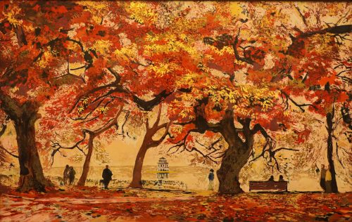 Lộc Vừng Mùa Thu - Tranh Sơn Mài Đẹp Của Họa Sĩ Lương Huyên