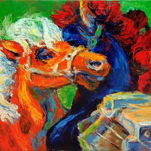 Ngựa Hoang III- Tranh Acrylic Đẹp Của Họa Sĩ Mai Huy Dũng