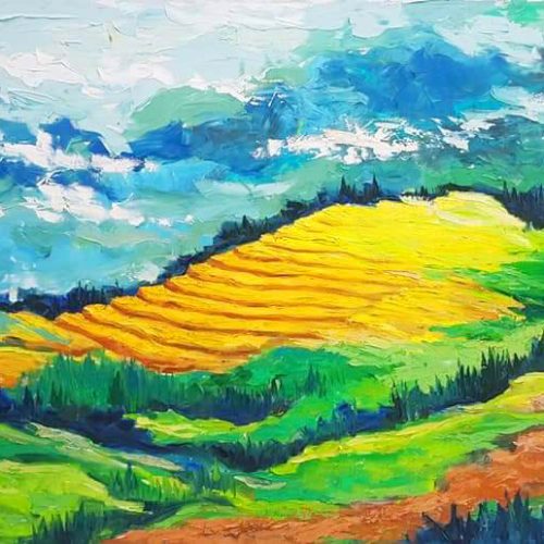 Quà Tặng Tranh Acrylic Trên Toan