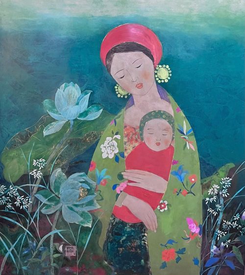 Ngày Hè - Tranh sơn mài nghệ thuật của Hoạ sĩ Đặng Hiền