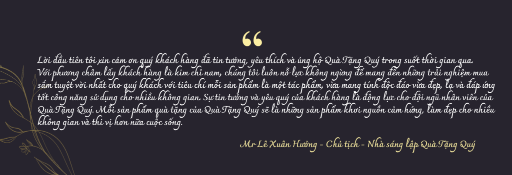 Thông điệp từ Qùa Tặng Quý