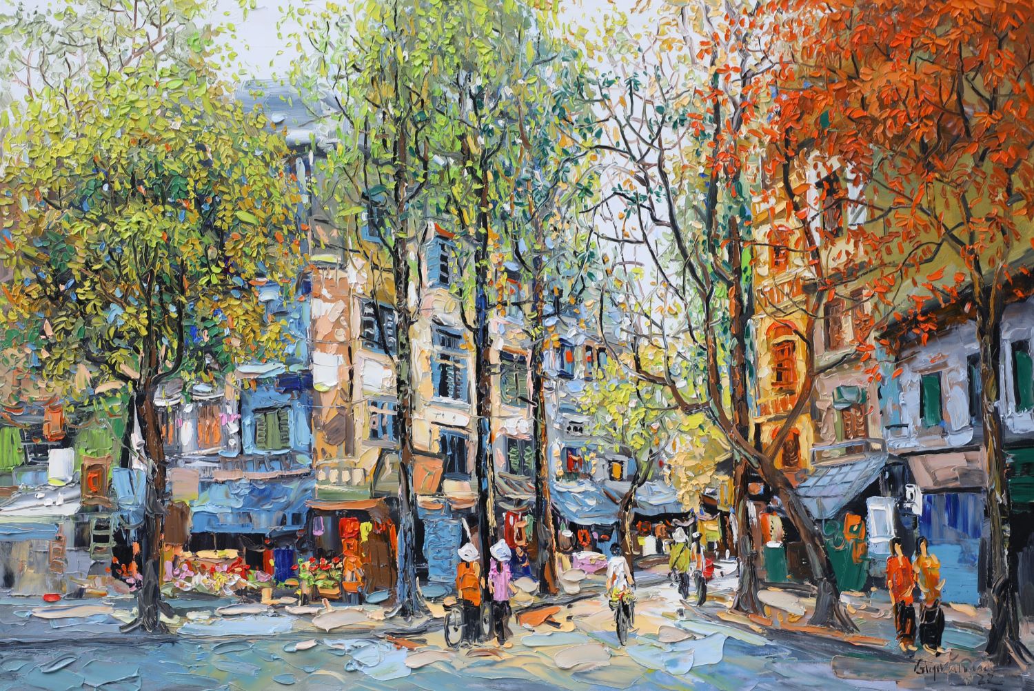 Tranh Sơn Dầu Phố Cổ Hà Nội