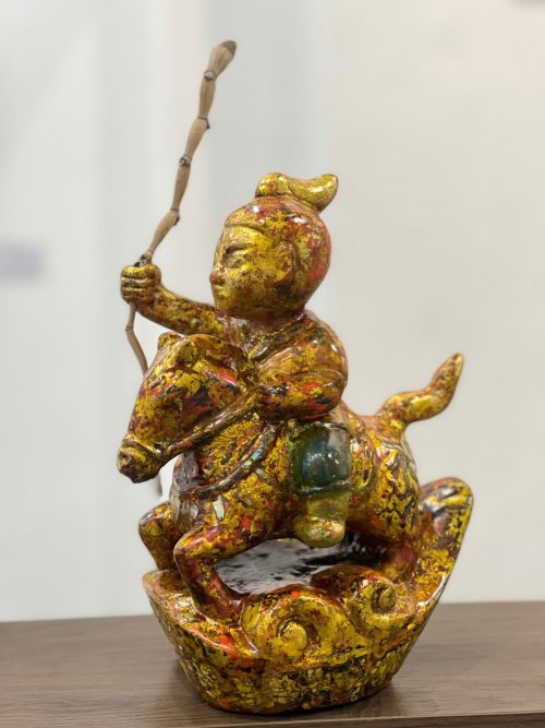 Tượng Thánh Gióng I - Quà Tặng Tượng Sơn Mài Bởi Họa Sĩ Nguyễn Tấn Phát