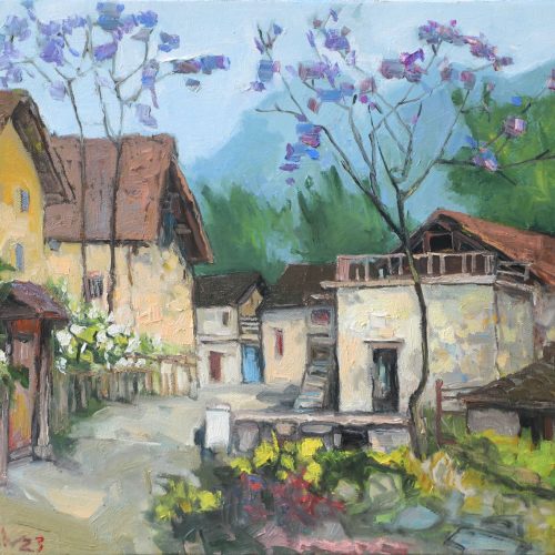 Về làng tranh sơn dầu của họa sĩ Lâm Đức Mạnh