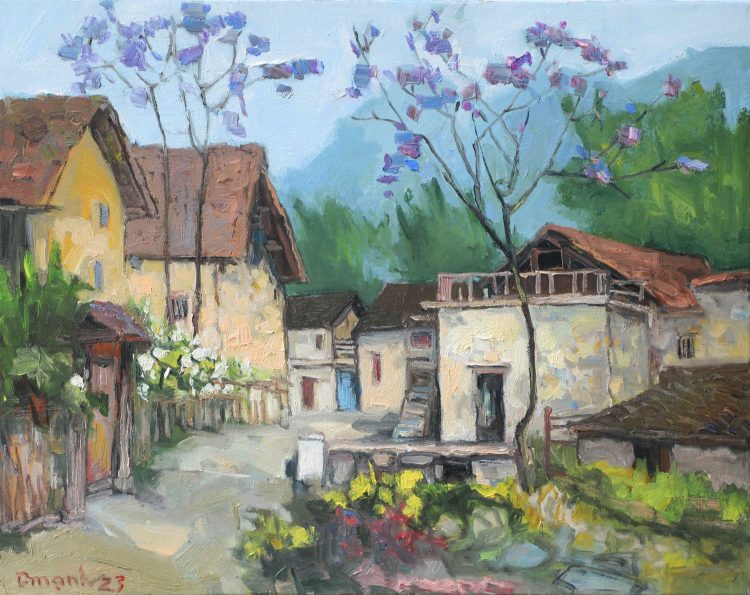 Về làng tranh sơn dầu của họa sĩ Lâm Đức Mạnh