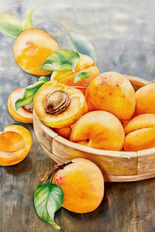 Xuân Chín - Quà Tặng Tranh Nghệ Thuật Màu Nước Họa Sĩ Thanh Hà