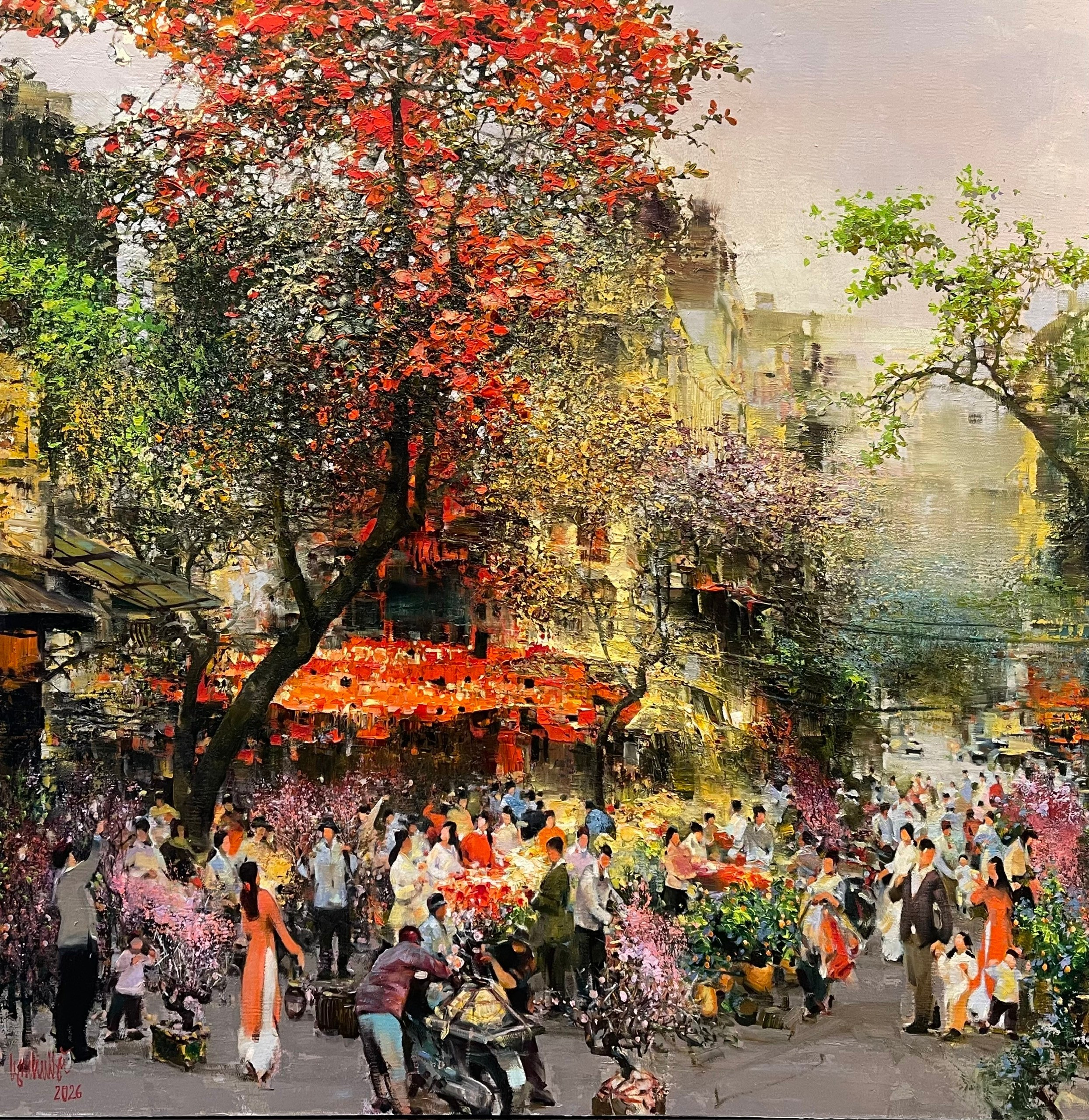 Xuân Về Hội Tụ - Tranh sơn dầu nghệ thuật của hoạ sĩ Ngụy Đình Hà Xuân Về Hội Tụ - Tranh sơn dầu nghệ thuật của hoạ sĩ Ngụy Đình Hà