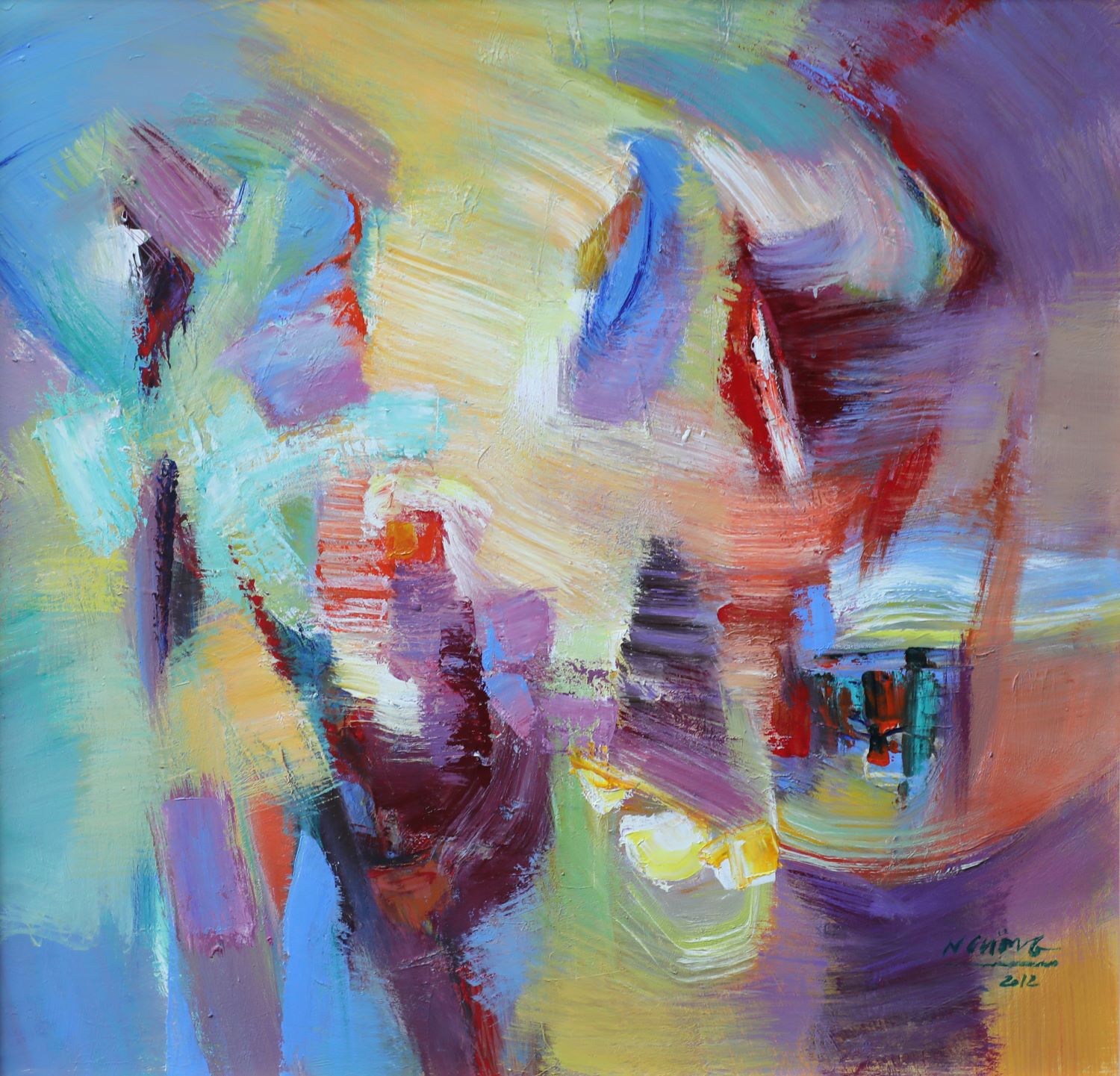 Ảo Ảnh II - Tranh Sơn Dầu Trừu Tượng của Họa Sĩ Nguyễn Cương Ảo Ảnh II - Tranh Sơn Dầu Trừu Tượng của Họa Sĩ Nguyễn Cương