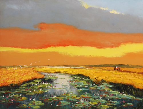 Hoàng Hôn III - Quà Tặng Tranh Nghệ Thuật Họa Sĩ Đặng Đình Ngỡ