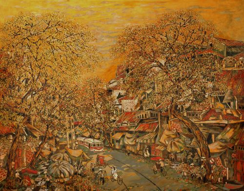 Leng Keng - Tranh Sơn Mài Đẹp Của Hoạ Sĩ Nguyễn Hồng Giang