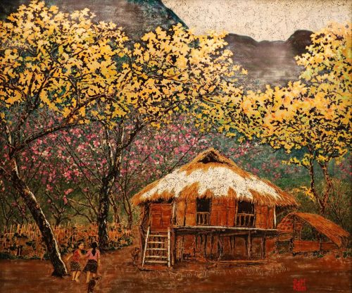 Thung Mơ - Quà Tặng Tranh Sơn Mài Bởi Họa Sĩ Lê Khánh Hiếu