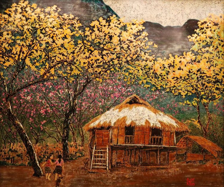 Thung Mơ - Quà Tặng Tranh Sơn Mài Bởi Họa Sĩ Lê Khánh Hiếu